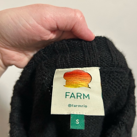 Farm Rio Wool Blend Sweater Yawanawa Black Pink - Picture 5 of 10